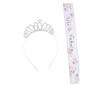 MOTHNUR Unique Birthday Queen Sash Tiara Set Photo Prop Elegant Party Headwear for Women