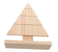 MOTHNUR Unpainted Wooden Christmas Tree DIY Craft Decor with Base Miniature Tabletop Holiday Centerpiece for Painting and Personalizing Festive Unfinished Xmas Display Accent for Home and
