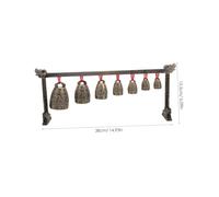 MOTHNUR Vintage Chinese Bell Instrument Chime Retro Percussion Asian Musical Instrument with Clear Melodious Tones Antique Style Seven-note Round Bells for Focus Rhythm and Giving