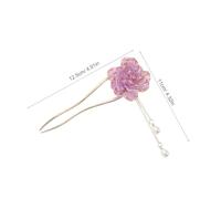 MOTHNUR Vintage Enamel Peony Hair Stick Elegant Chinese Hairpin for Women Wedding Party Accessories Sturdy Fade Resistant Colors Traditional Ancient Style Hair Chopsticks Gift