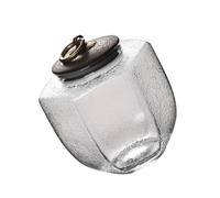 MOTHNUR Vintage Hammered Glass Storage Jar Sealed Canister for Tea Grains Candy Home Kitchen Airtight Food Container with Transparent Design