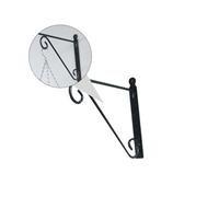 MOTHNUR Vintage Iron Plant Bracket Hanging Hook for Flower Pots Wall Hanger for Outdoor Balcony Garden Elegant Single Black Plant Holder