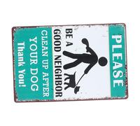 MOTHNUR Vintage Warning Metal Sign No Pooping Dog Garden Poster Classic American Tin Art for Outdoor Lawn Decor Sturdy Retro Spring Fall Wall Decoration