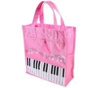 MOTHNUR Waterproof Large Music Score Bag for Keyboard Instruments Portable Pink Music Sheet Storage Pouch with Zipper Book Handbag Suitable for Travel and Instrument Accessories