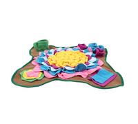MOTHNUR Wear-resistant Dog Snuffle Mat Plush Feeding Mat with Non-slip Base for Slow Feeding and Foraging Training Interactive Pet Accessory to Stimulate Scent and Curiosity
