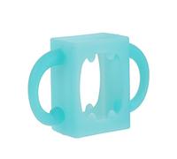 MOTHNUR Wide Mouth Silicone Bottle Handle Non-Slip Nursing Feeder Grip for Easy Holding Flexible Feeding Bottle Accessory in Blue Portable and Twist-Resistant Design