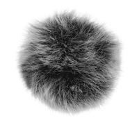 MOTHNUR Windproof Microphone Cover with Artificial Fur Outdoor Wind Deflector Pop Filter for Microphones Protective Furry Windscreen Compatible with Lapel and Recorder Mics Black and White