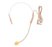 MOTHNUR Wired Skin-tone Over-ear Headworn Condenser Microphone Headset with Boom Mic for Voice Amplifier, Headset Mic for Teaching and Tour Guiding, Compatible with Vocal Amplifier