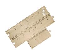 MOTHNUR Wooden Adhesive Height Ruler Growth Chart Self-Stick Wall Measurement for Bedroom Decor Development Tracking