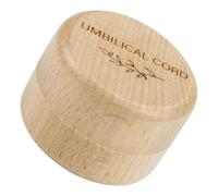 MOTHNUR Wooden Baby Umbilical Cord Keepsake Box Small Reusable Organizer for Newborn Memories and Baby Shower