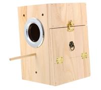 MOTHNUR Wooden Bird Nesting Box Small Breeding Incubator House for Home Use Square Bird Holder Suitable for Budgies