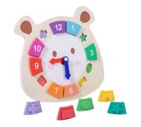 MOTHNUR Wooden Digital Clock for Multi-color Learning Educational Montessori Cognition Teaching Aid Early Math Skill Development
