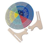 MOTHNUR Wooden Double-sided Emotion Wheel with Stand Mental Health Feelings Chart for Desk Ornament Inspiring Visual Tool for Counselors Therapists and Office Home Decor