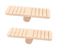 MOTHNUR Wooden Hamster Springboard Toy 2pcs Small Pet Chew Toy Natural Wood Climbing Platform for Hamster Guinea Pig Cage Playground Accessory