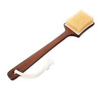 MOTHNUR Wooden Handle Bath Brush with Pig Bristles for Shower Exfoliating and Back Scrubbing Long Grip Body Brush for Gentle Skin Cleansing and Relaxing Bath Experience