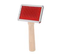 MOTHNUR Wooden Handle Pet Grooming Comb for Cats and Dogs Comfortable Non-slip Grip Versatile Shedding and Dematting Brush for Long Haired Pets Fur Removal Tool