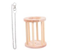 MOTHNUR Wooden Rabbit Feeder Rack with Chain Small Animal Grass Holder Hay Bin for Guinea Pigs Chinchillas Rabbits Easy Install Animal Hay Feeder Organizes Food and Reduces Waste