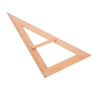 MOTHNUR Wooden Teacher Measuring Ruler with Handle Large Classroom Triangle Ruler Teaching Aid for Geometry Lessons Educational Drawing Tool for School Use