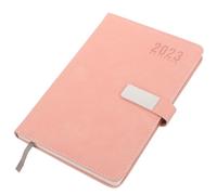 MOTHNUR Yearly Schedule Notebook Portable Planner Notepad for Students Staffs Office Use Days Efficiency Handbook Pink Pages