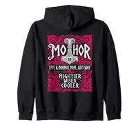 Mothor Like A Normal Mom Just Way Mightier Viking Mother Zip Hoodie
