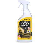 MothOut Moth Killer Spray - Wardrobe & Carpet Moth Treatment for Home & Commercial Use, Long-Lasting Insecticide for Fabric Pests, Carpet Beetles, Larvae & Pupae. Low Odour & Residual Action (1 Litre)
