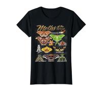 Moths Animals of the World Educational Insect Moth Lover Value Graphic T-Shirt, Women, Black, XL