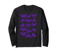 Moths Vintage Illustration Night Creatures Long Sleeve T-Shirt