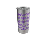 Moths Vintage Illustration Night Creatures Stainless Steel Insulated Tumbler