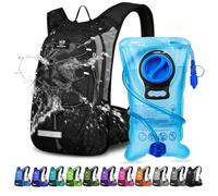 Mothybot Insulated Hydration Backpack Pack with 3L BPA Free Leak Proof Water Bladder, Large Storage Lightweight Hiking Daypack with Waist Pouches & Cooler Layer, for Running, Biking, Camping, Festival