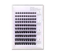 MOTIBACK 100Pcs Glue-Free Self-Adhesive False Eyelashes, Natural Segmented Lashes 6-16mm, with Applicator for Easy Application, All Day Comfort - W50