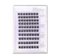 MOTIBACK 100Pcs Glue-Free Self-Adhesive False Eyelashes, Natural Segmented Lashes 6-16mm, with Applicator for Easy Application, All Day Comfort - AD26