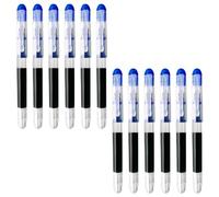 MOTIBACK 12PCS Blue Disposable Fountain Pens - Smooth Writing Fountain Pen with Quick-Drying Blue Ink, Fine Nib for Journaling, Sketching, Calligraphy & Lettering, School, Office & Gift Supplies