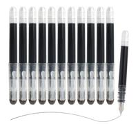 MOTIBACK 12PCS Disposable Fountain Pens - Black Ink Smooth Writing Fountain Pen, Quick-Drying Liquid Ink, Fine Nib for Journaling, Sketching, Lettering, Calligraphy, School, Office & Gift Supplies