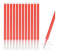 MOTIBACK 12PCS Erasable Pens Refills Red Ink 0.5mm Stainless Steel Tip Smooth Writing Compatible with Erasable Pens and Other Erasable Pen Refills Durable and Reliable
