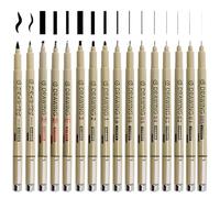 MOTIBACK 16Pcs Waterproof Fineliner Pens - Essential Art Supplies for Precision Drawing and Design, Ideal as Gifts for Drawing Pens Enthusiasts in Manga Anime, Sketching, Zentangle