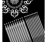 MOTIBACK 20Pcs Pen Set,10Pcs White Gel Pen + 10Pcs Refill，0.8mm Fine Tip Point ink Sketching Pens, White Line Drawing Pen Highlighter for Black Paper Writing Taking Note，Drawing Writing Card Making