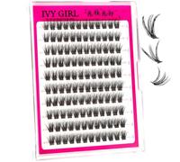MOTIBACK 240PCS Self Adhesive Lash Clusters, Pre Glued Wispy Eyelashes 10-12mm, No Glue Needed Press On Lashes Kit for Natural Volume