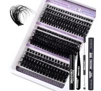 MOTIBACK 270PCS Professional Lash Extension Kit - 10-18mm Cluster Lashes (60D-100D Volume) with Lash Bond and Seal, Eyelash Brush, Mascara and Tweezers, Russian D Curl False Eyelashes for DIY