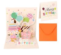 MOTIBACK 3D Gift Hollow Greeting Card，Pop up Cards for Birthday With Envelope, Congratulations Get Well Anniversary and Birthday Gifts Decorations for Men Women