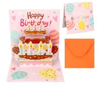 MOTIBACK 3D Greeting Card，Hollow Pop up Cards for Happy Birthday With Envelope, Congratulations Get Well Anniversary and Birthday Gifts Decorations for Men Women