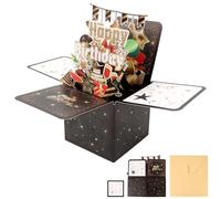 MOTIBACK 3D Pop Up Birthday Greeting Cards, Happy Birthday Card with Envelope and Message, Personalised Gifts Kids Birthday Card for Girls Boys Men and Women