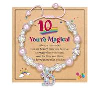 MOTIBACK 4-12 Year Old Gifts for Birthday Presents Unicorn Bracelet for Girls Childrens Jewellery Cool Teenage Girls for Daughter Sister Friends Granddaughter Niece (10th)