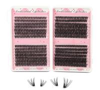 MOTIBACK 560pcs Pro Volume Cluster Lashes Kit, 30D 40D 50D 60D Individual Eyelashes, D Curl Dramatic Lash Extensions for High-Impact Voluminous Look, Black PBT Fibre