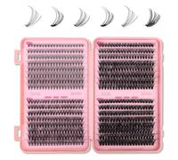 MOTIBACK 640PCS Eyelash Book - 20+30+40+50 Cluster Lashes Kit, Individual False Eyelashes with Clear Band, Reusable Natural Look Lashes for Daily & Party Makeup, Beginner-Friendly Eyelash Kit