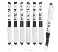MOTIBACK 6PCS Disposable Fountain Pen Set of Black Ink for Writing Smooth Fine Tip Writing Pens Ideal for Journaling Note Taking Office School Long Lasting Ink Fountain Pens Premium Quality
