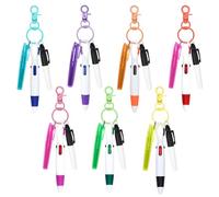 MOTIBACK 7PCS Nurse Pen Set, 4-in-1 Multicolour Ballpoint Pens with Highlighters, Markers, Keychain Clip, Portable Nurse Pens for Doctor Nurse Students Gifts, Office School Supplies