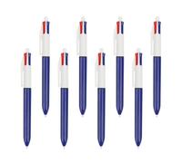 MOTIBACK 8 Pcs 4 Colour Pens, 1.0 mm Multi Coloured Pens All in One Retractable Ballpoint Multicoloured Pen Set for Office School Students Writing Note Taking