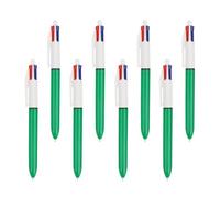 MOTIBACK 8 Pcs 4 Colour Pens, 1.0 mm Multi Coloured Pens All in One Retractable Ballpoint Multicoloured Pen Set for Office School Students Writing Note Taking