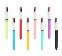 MOTIBACK 8 Pcs 4 Colours Pens All in One, 1.0 mm Multi Colour Pen Retractable Ballpoint Multicoloured Pen Set for Office Writing Note Taking School Students
