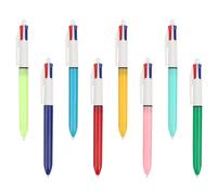 MOTIBACK 8 Pcs 4 Colours Pens All in One, 1.0 mm Multi Colour Pen Retractable Ballpoint Multicoloured Pen Set for Office Writing Note Taking School Students